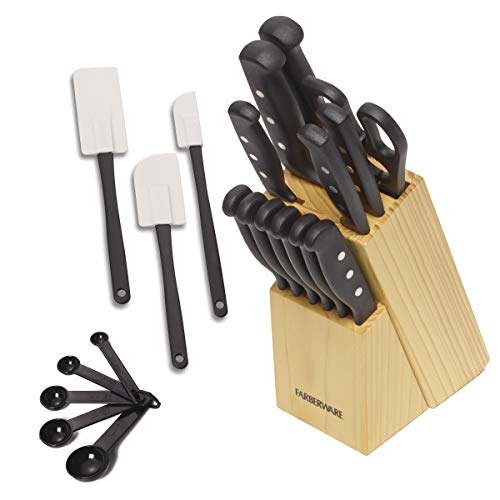 15 Pieces Chef Knife Set with Block for Kitchen