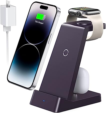 Wireless Charging Station, 18W Fast Wireless Charger for iPhone