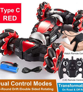 RC Car 4WD Radio Control Stunt Car Gesture Induction Twisting Off-Road Vehicle Drift RC Toys With Light & Music