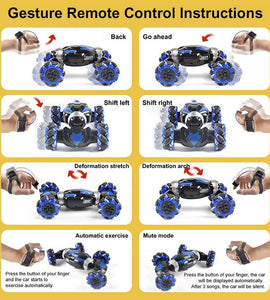 RC Car 4WD Radio Control Stunt Car Gesture Induction Twisting Off-Road Vehicle Drift RC Toys With Light & Music
