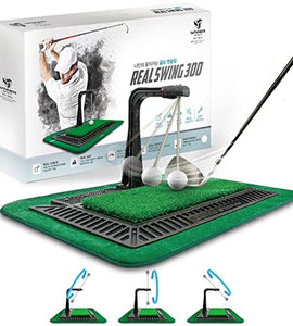 Portable Golf Swing Groover Hitting Trainer Practice Mat