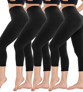 4 Pack High Waisted Compression Leggings