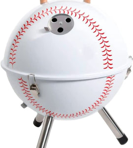 Golf-Shape BBQ Charcoal Grill with Wooden Handle and Stand for Camping