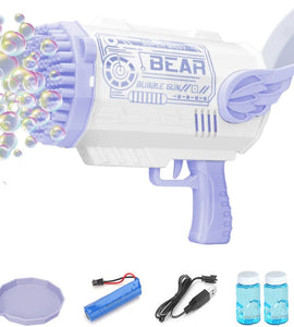 Bubble Machine Gun,80 Hole Bubble Machine Rocket Launcher Bubble Maker