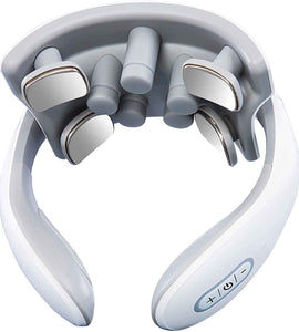 Neck Massager with Heat, Pain Relief, Intelligent Neck Massager, 4 Massage Heads Portable Deep Tissue Trigger Point Massager