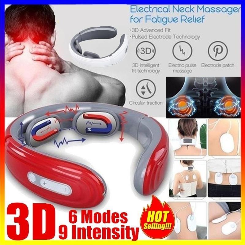 Portable Neck Massager with Heat Pulse 4D Cordless Intelligent Trigger -  Pink
