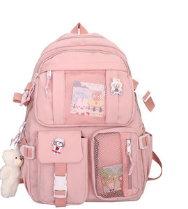 School Supplies Laptop Bookbag, School and College Accessories (Pink)