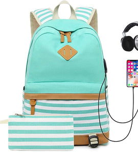 Laptop Backpack with USB Charger Port Travel Daypack