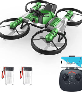Drone for Beginners Land Air RC Toys One Key Take Off Landing 2 Battery