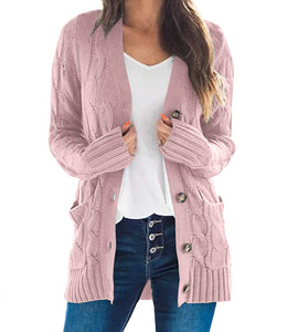 Women's Long Sleeve Cable Knit Sweater