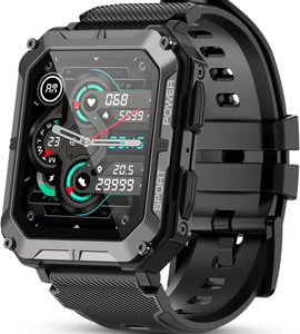 Military Smart Watches for Men IP68 Waterproof Rugged Bluetooth & Call