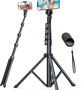 Tripod for iPhone with Bluetooth Remote, Extendable Cell Phone Tripod Stand