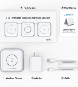 Magnetic Foldable Charging Station,Fast Wireless Charging Pad