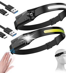 LED Rechargeable Headlamp, Adults Waterproof Strip Lamp Head Lamp