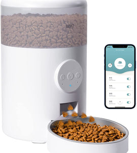 Automatic Cat Feeder,4L WiFi Food Dispenser for Cats and Dogs