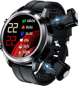 Smartwatch TWS Bluetooth Earphone Heart Rate Blood Pressure Monitor