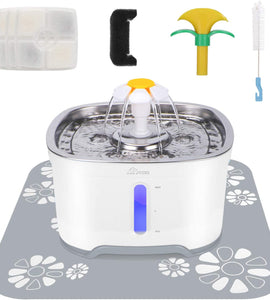 Cat Water Fountain Stainless Steel, 84oz/2.5L Automatic Pet Water Fountain