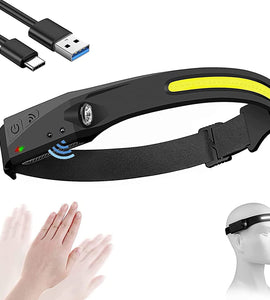 LED Rechargeable Headlamp, Adults Waterproof Strip Lamp Head Lamp