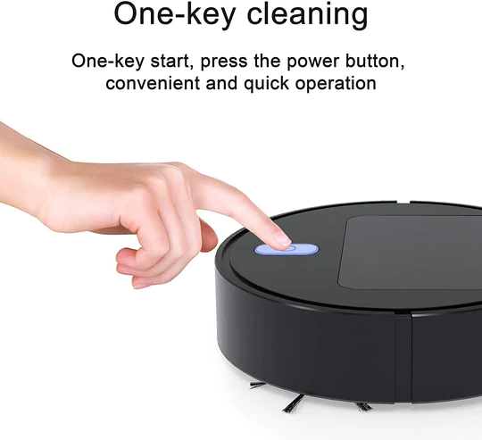 Super Thin Quiet Robotic Vacuum Cleaner, Strong Suction for both Carpet and Hard Floors