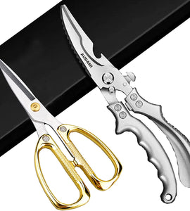 Kitchen Shears Heavy Duty Kitchen Scissors Set 2-Pack,Poultry Shears Heavy Duty Professional