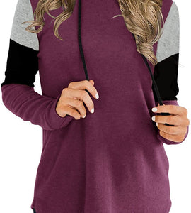 PINKMSTYLE Womens Color Block Hoodie Sweatshirts