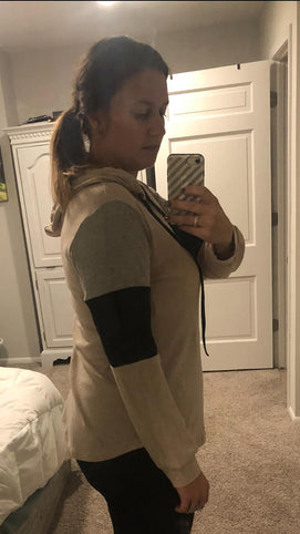 PINKMSTYLE Womens Color Block Hoodie Sweatshirts