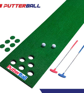 Green Putting Pong Golf Mat & Golf Hole Covers