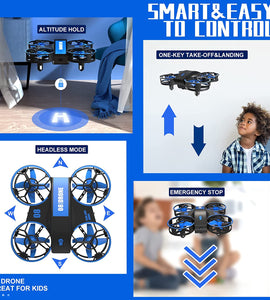 Small RC Quadcopter with 3 Batteries, Hold Height, 3D Flip, Auto Rotating, Headless Mode, 3 Speeds