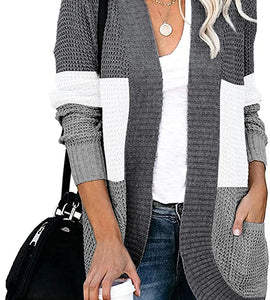 Women’s Open Front Casual Cardigan with Pockets