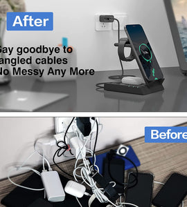 Fast Charging Station for Apple iWatch SE/6/5/4/3/2/1,AirPods Pro