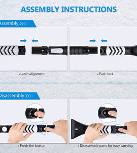 Long Windshield Snow Removal Broom Tool for Car SUV Truck