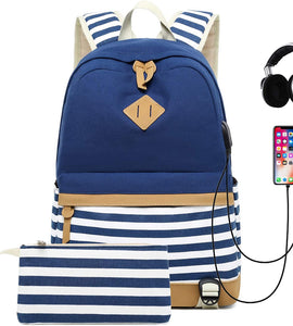 Laptop Backpack with USB Charger Port Travel Daypack