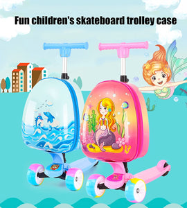 Travel Scooter Multi-Function Luggage Carry-On Luggage Pull Wheeled