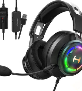 PC Gaming Headset Hi-Res Sound Quality USB Over-Ear Headphone