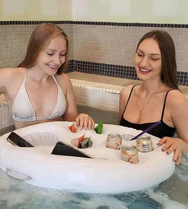 Inflatable Floating Drink Holder with 9 Holes Large Capacity Drink Float for Pools