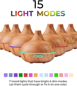 Ultrasonic Diffuser & Top 10 Essential Oils - 400ml Diffuser