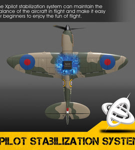 Remote Control Airplane Ready to Fly Spitefire Radio Controlled Aircraft for Beginners