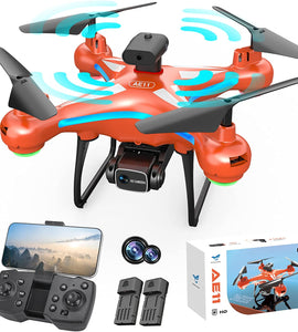 LED Drone with 4K HD Dual Camera for Adults Beginners Kids