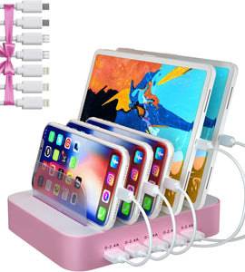Multi Device Charging Station  USB Charging Dock with Switch Cell Phone