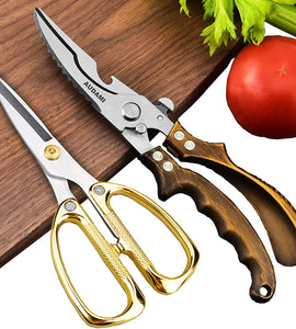 Kitchen Shears Heavy Duty Kitchen Scissors Set 2-Pack,Poultry Shears Heavy Duty Professional