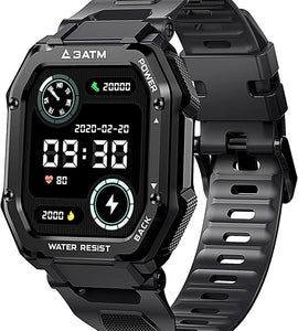 Smart Watches for Men ,100M Waterproof Rugged Military Grade Bluetooth Call(Answer/Dial Calls)，Health Tracker for Android Phones