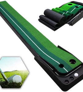 Golf Putting Green mat with Ball Return
