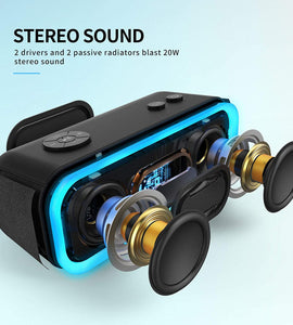 Bluetooth Portable Wireless Speaker with 20W Stereo Sound