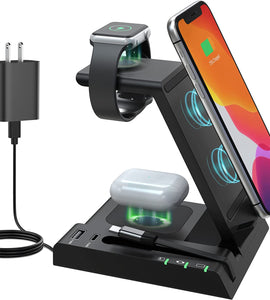 Fast Charging Station for Apple iWatch SE/6/5/4/3/2/1,AirPods Pro