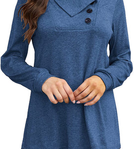 Women's Long Sleeve Cowl Neck Sweater