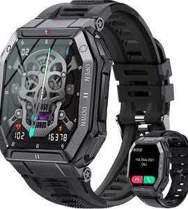 Military Smart Watch for Men (Answer/Make Call), 1.85 Inches HD Outdoor