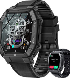 Military Smart Watch for Men (Answer/Make Call), 1.85 Inches HD Outdoor