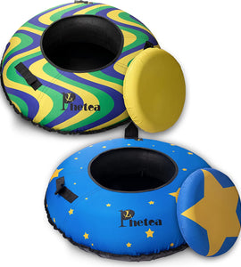 Inflatable Snow Tubes for Sledding Heavy Duty,Towable Snow Tube for Kids