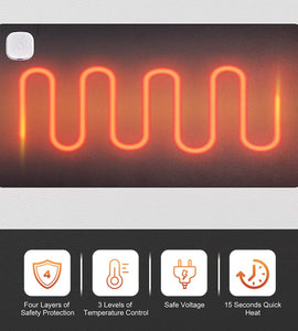 Office Desk Mat,Olidik 3 Speeds Touch Control Warm Big Mouse Pad