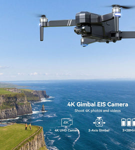 Drone with 4K UHD Camera for Adults, 3-Axis Gimbal (2-Axis + EIS Anti-shake)